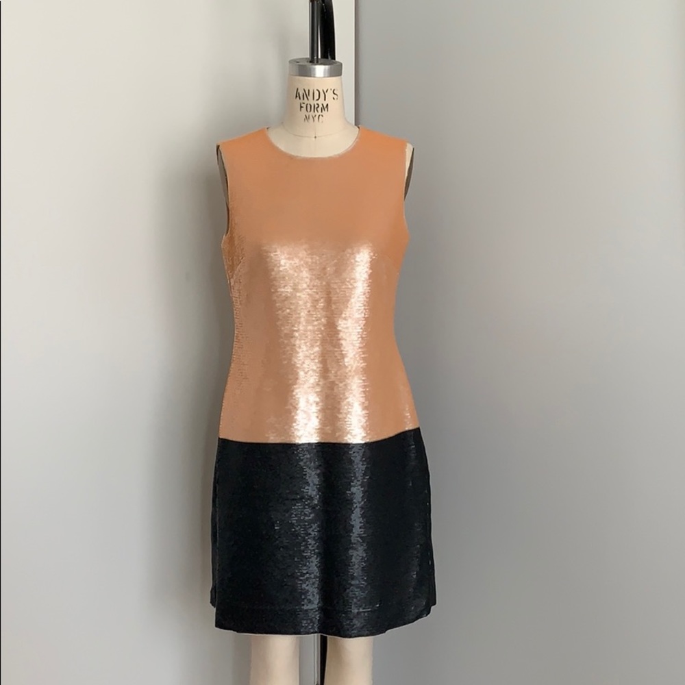 Kate Spade Elegant Color Block Sequined Dr…